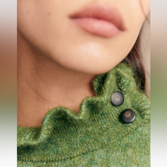 NWT Sézane Carlota Sweater Garden Green szXS - Picture 4 of 8